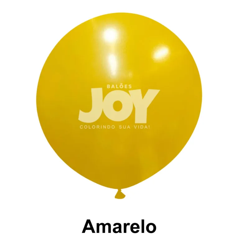 BALÃO NÚMERO 25 REDONDO CARAMBOLA 3UN AMARELO JOY