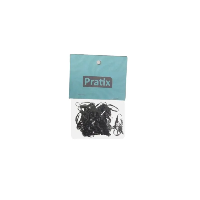 Elástico Para Cabelo Silicone Preta Com 100 Unidades Bijunova