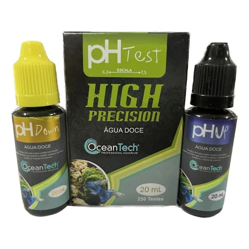 Kit Corretivo De Ph Up Down 20ml + Ocean Tech Teste Ph 250x