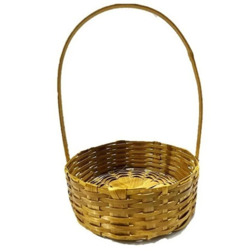 Cesta De Pascoa Bambu Vime Lembrança Café Da Manha