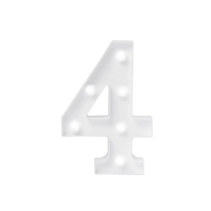 Número Luminoso Branco Com Led 4 22Cm