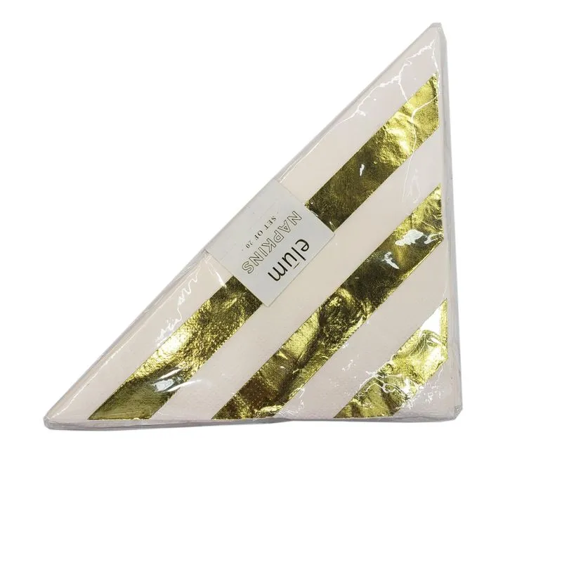 Guardanapo Duplo Classic Gold 23cm - 20 Folhas