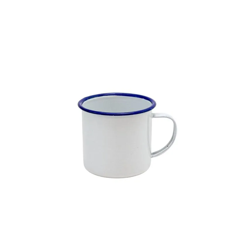 Xícara Ágata Esmaltada 250 Ml Rústica Cor Branco