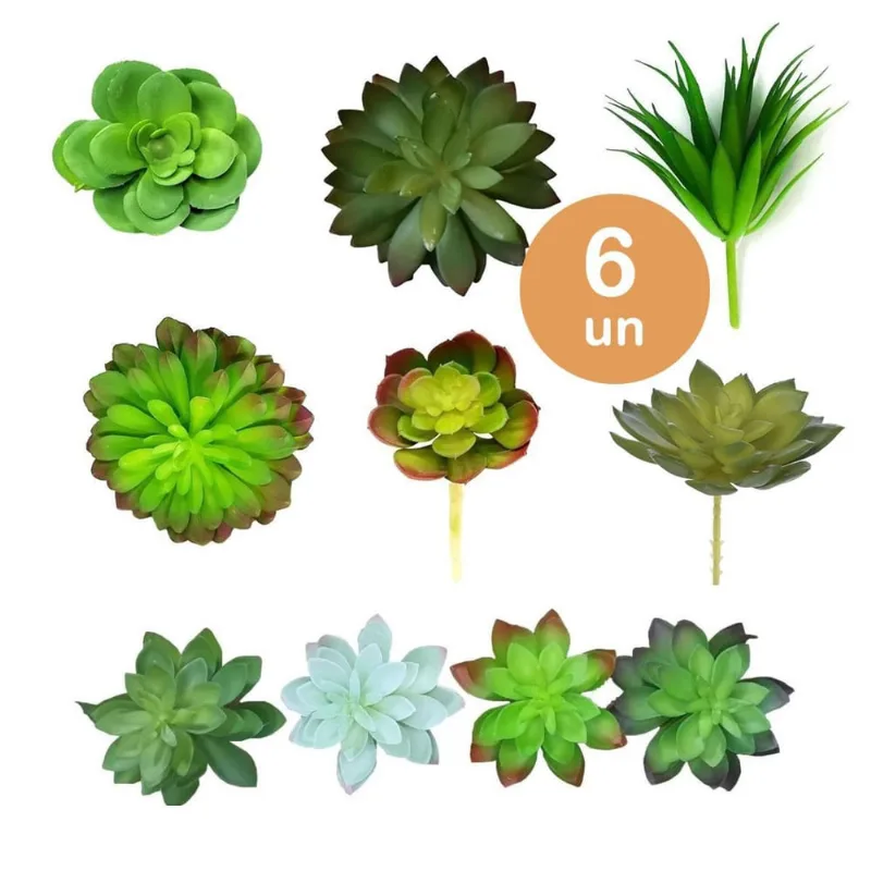 6Un Planta Suculenta Artificial Decoração Vasinhos Arranjos