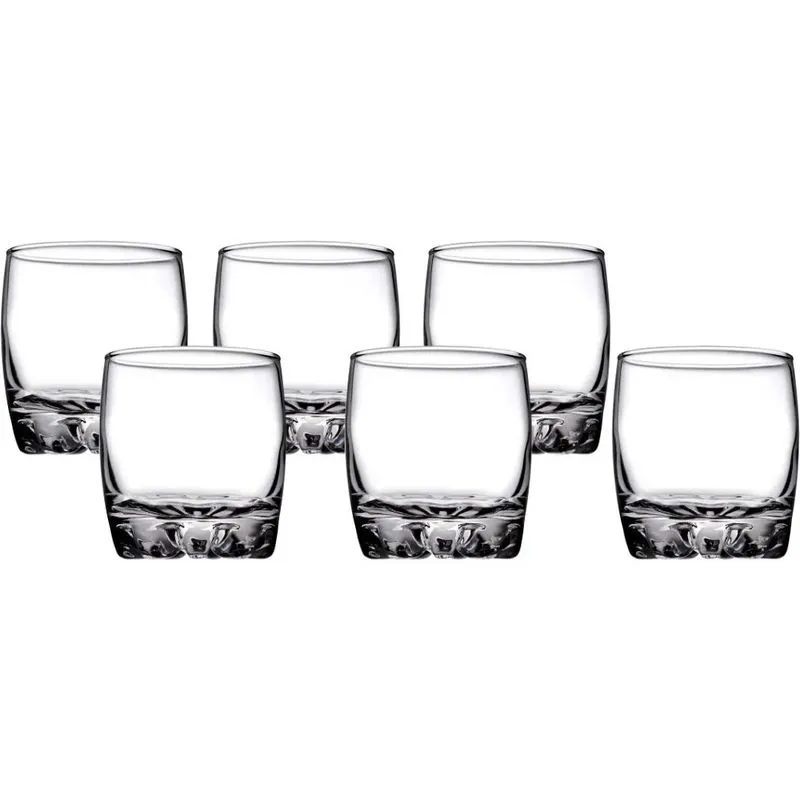 Kit Jogo 6 Copos Mini Shot Aperitivo Whisky De Vidro 80ml