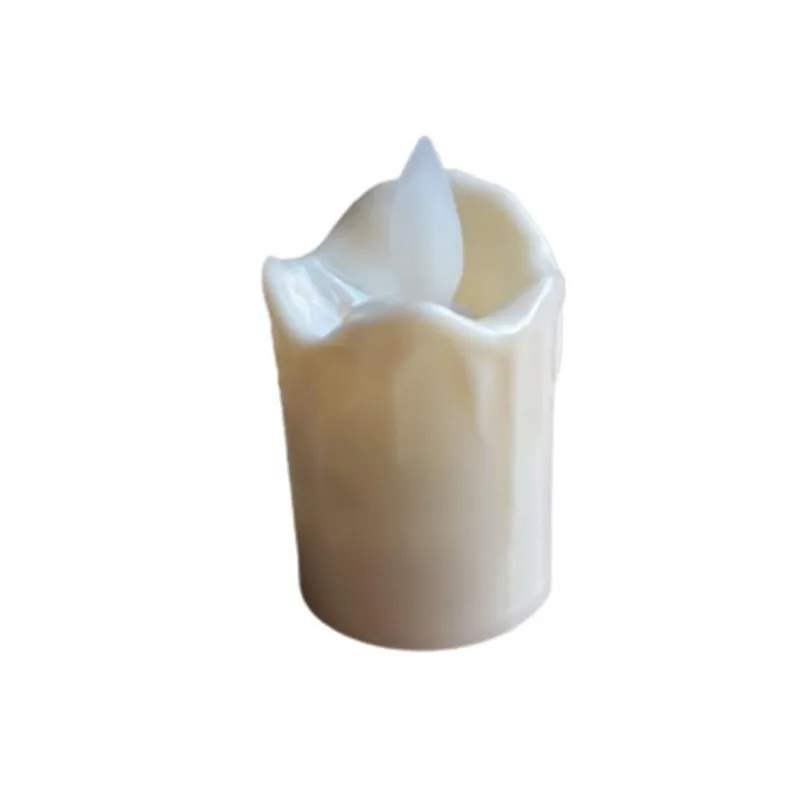 Kit 6 Velas Led Festa Luz Amarela Bateria Inclusa 5,8X3,6 Cm