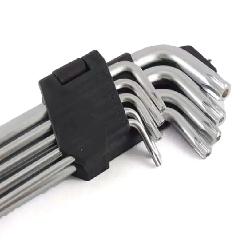 Jogo De Chave Hexagonal Torx Longa Ponta Dupla Aço 9 Peças