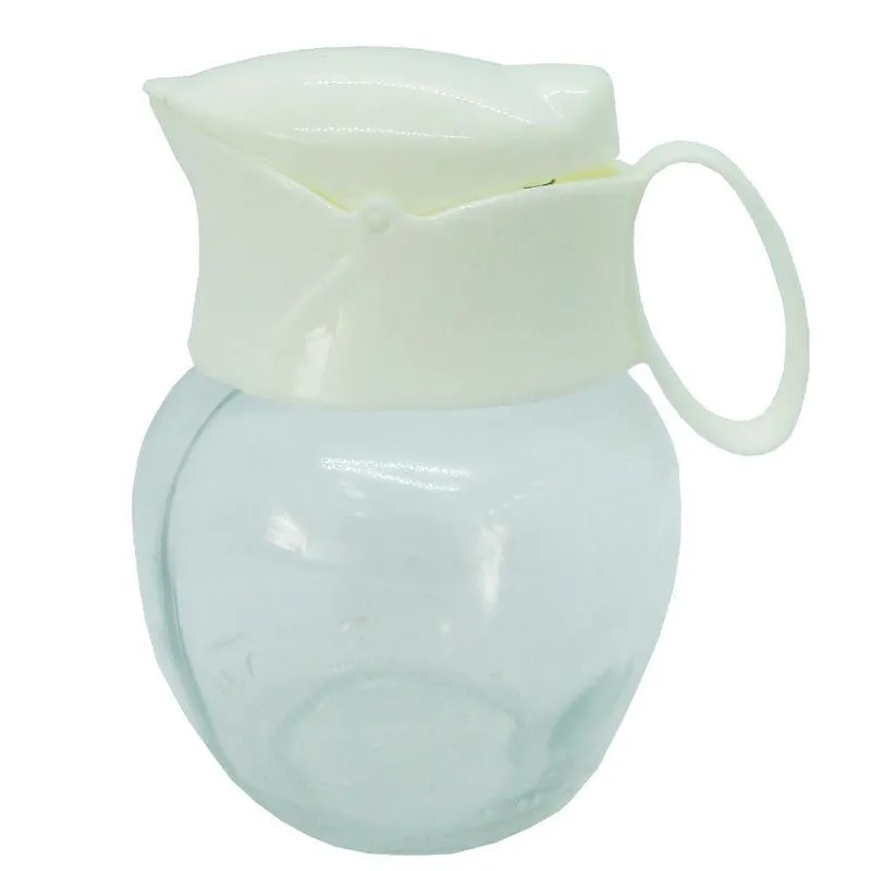 Mini Jarra De Vidro Com Tampa +alca De Plastico Colors 210ml