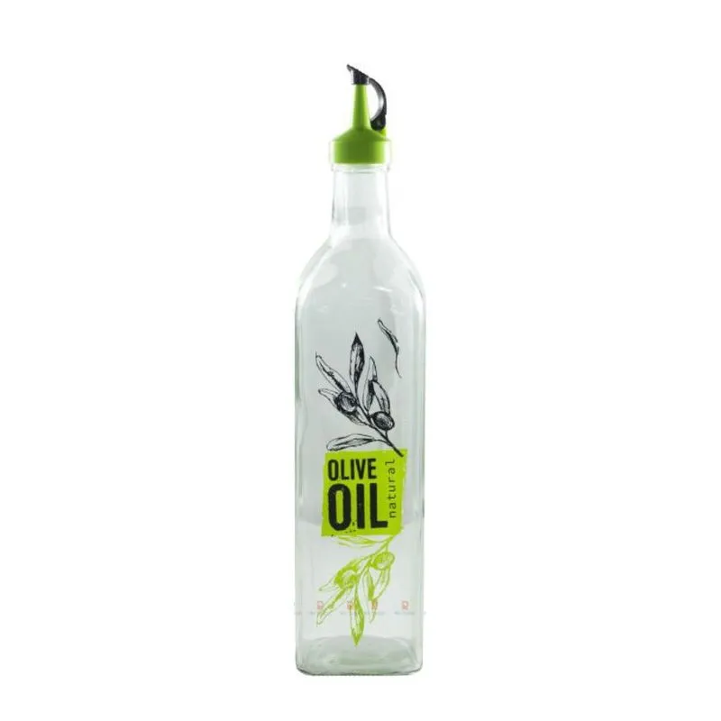 Galheteiro Porta Azeite Óleo Com Dosador Em Vidro 750Ml
