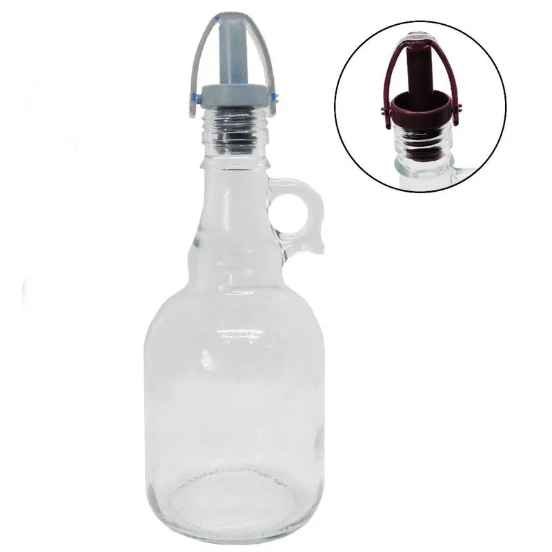Porta Azeite Vinagre de Vidro com Bico Dosador e Alça 500ml