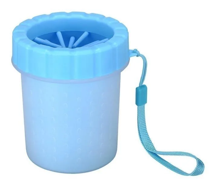 Copo Limpador De Patas Pet Azul