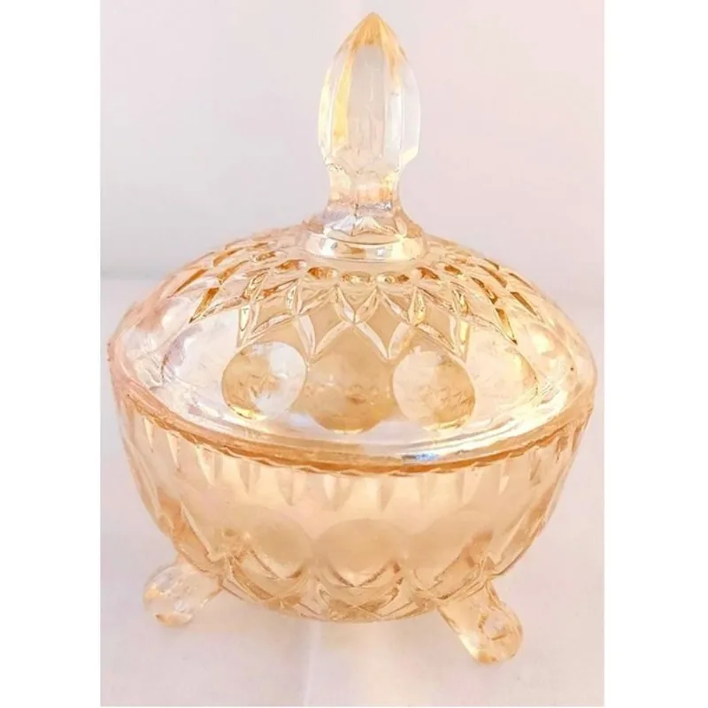 Bomboniere De Vidro Pote Potiche Cristal Baleiro 240 Ml