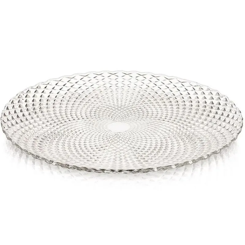 Prato De Vidro Para Bolo E Doces 26cm De