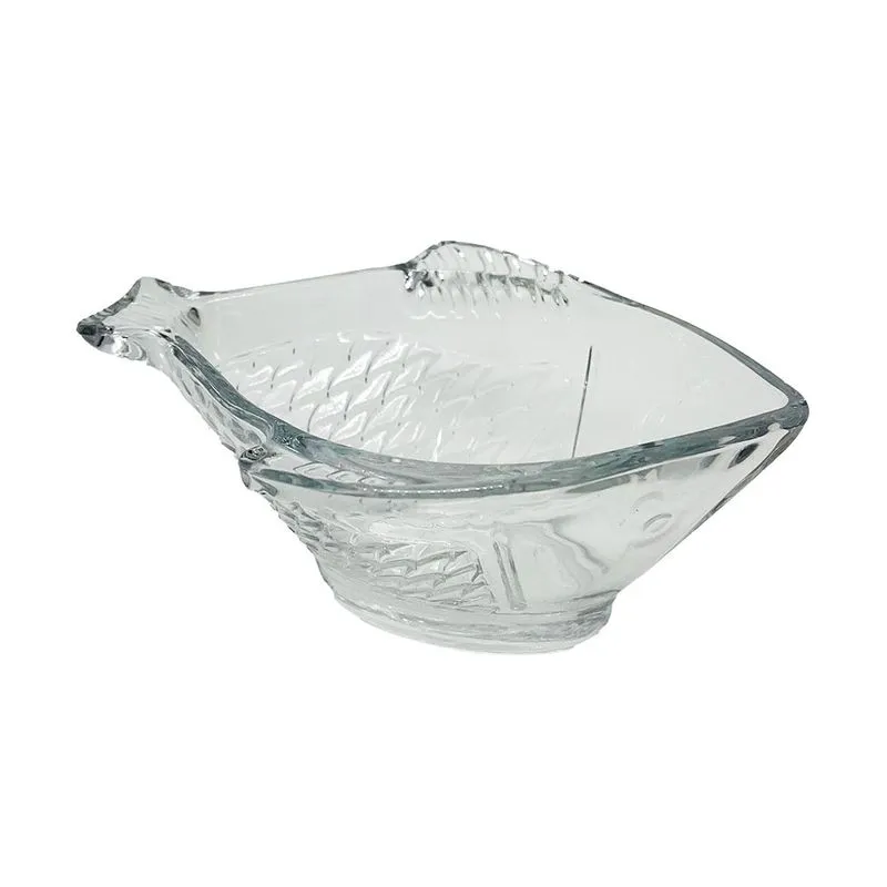 Petisqueira de vidro peixe 110ml 13x10x5cm - kit 3 pçs