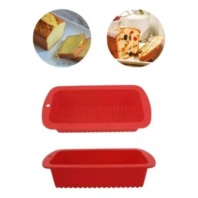 Forma De Silicone Para Pão E Bolo Retangular