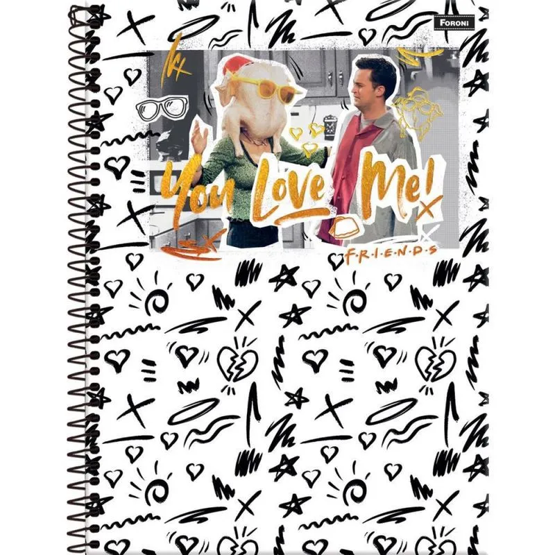 Caderno 01X1 Capa Dura 2021 Friends 96Fls. - com04