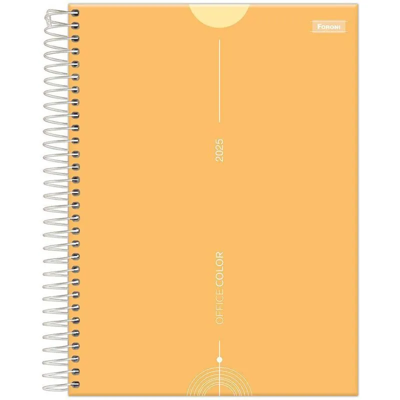 Agenda 2025 Diária Esp 200fls Office Color Amarelo Foroni
