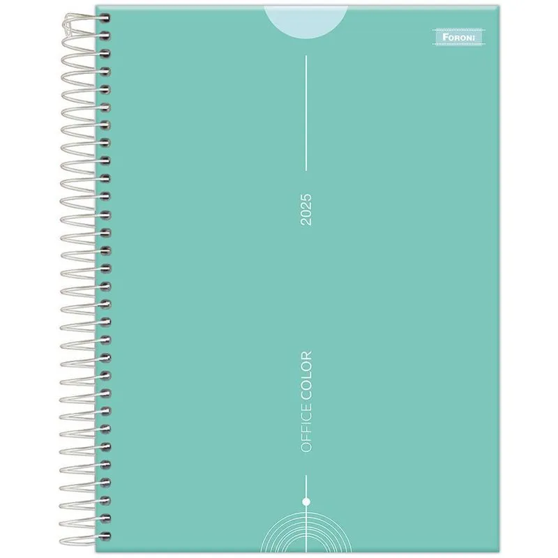 Agenda 2025 Diária Esp Office Color Verde Água Foroni