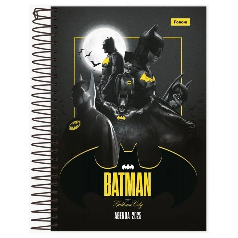 Agenda Diária 2025 Espiral 176fls Batman Gotham Foroni