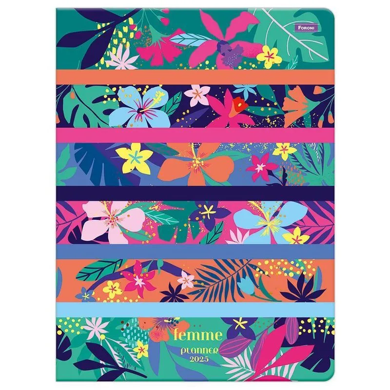 Planner 2025 Mensal Grampeado Femme Listras Foroni