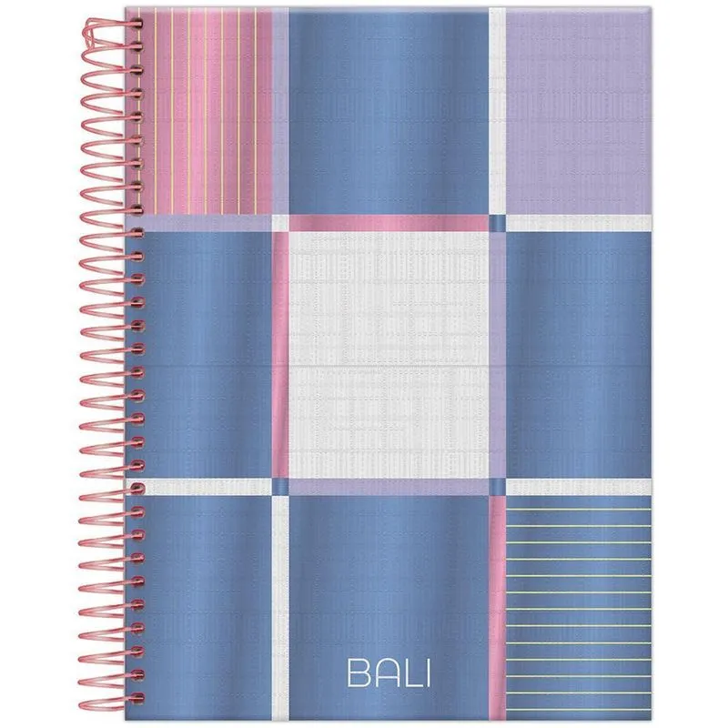 Caderno Colegial 10 Matérias 160Fls Bali Quadrados Foroni