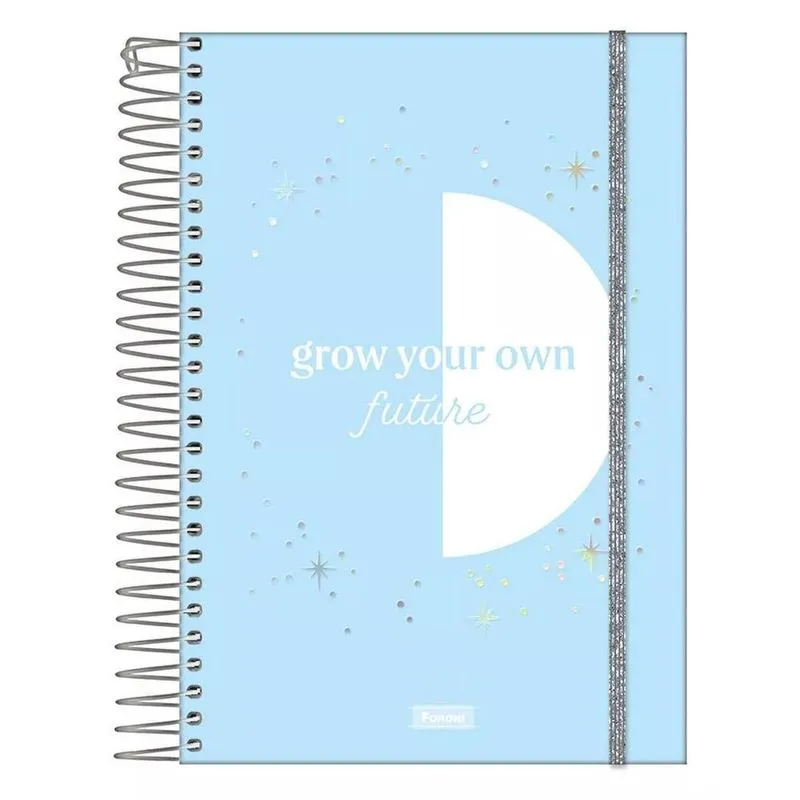 Caderno Universitário Fluor Mix Soft 1 Matéria Azul Foroni