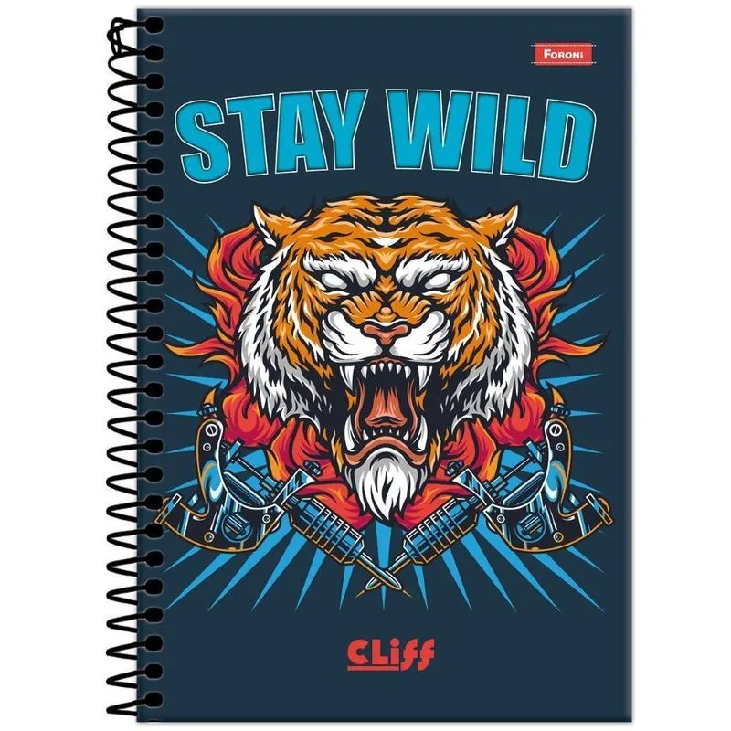 Caderno 1/4 Esp 80Fls Cliff Masculino Tiger Foroni