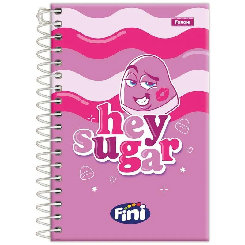 Caderno 1/4 Esp 80Fls Fini Hey Sugar Kiss Com Cheiro Foroni