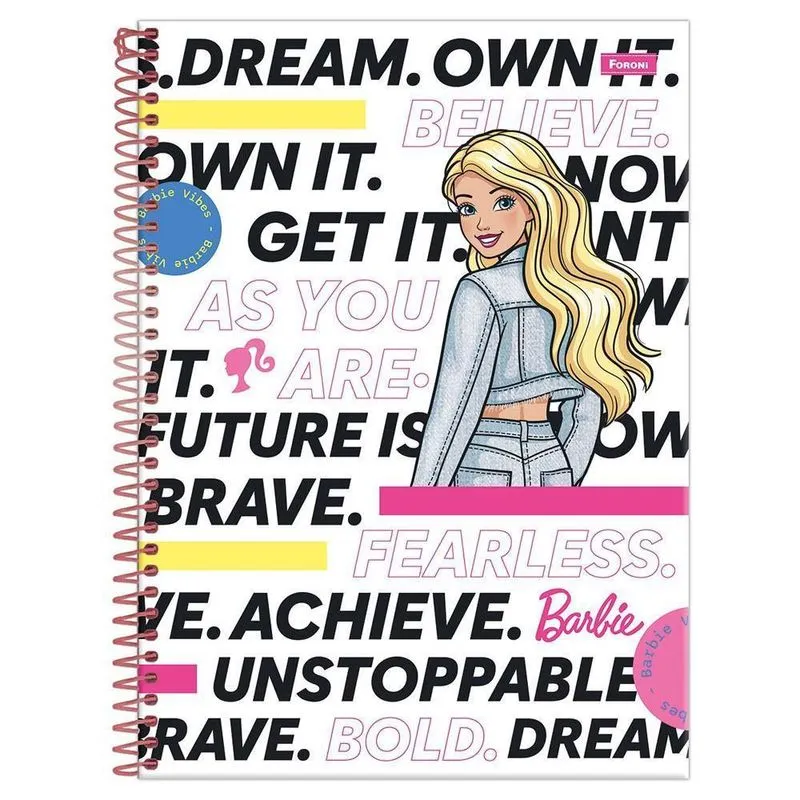 Caderno Univ 1 Matéria 80Fls Barbie As You Are Foroni