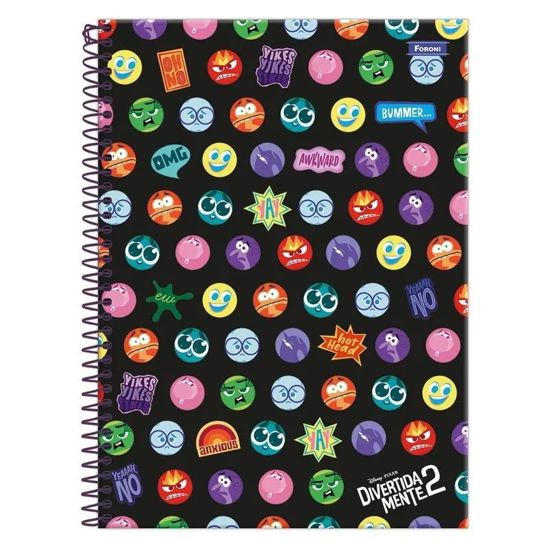 Caderno Univ 1 Matéria 80Fls Divertidamente 2 Faces Foroni