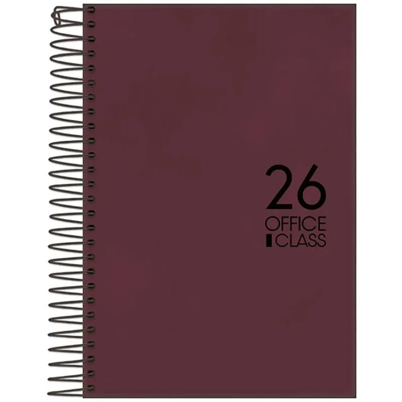 Agenda Diária 2026 Esp 130x188 Office Class Vermelho Foroni