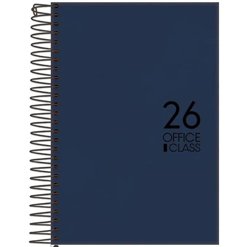 Agenda Diária 2026 Esp 130x188mm Office Class Azul Foroni