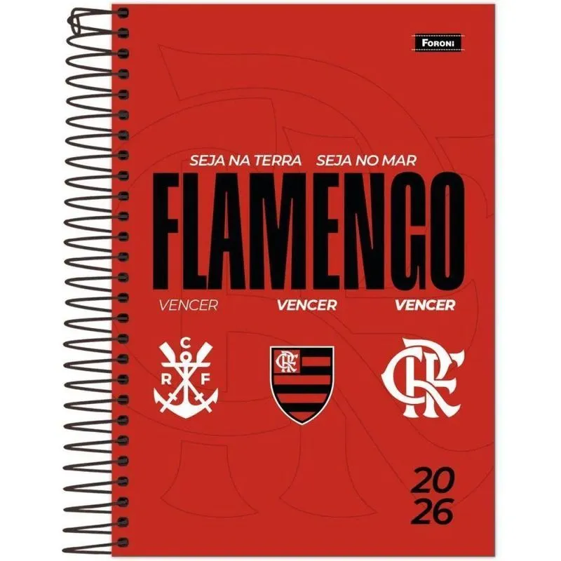 Agenda Diária 2026 Esp 130x188mm Flamengo Vermelho Foroni
