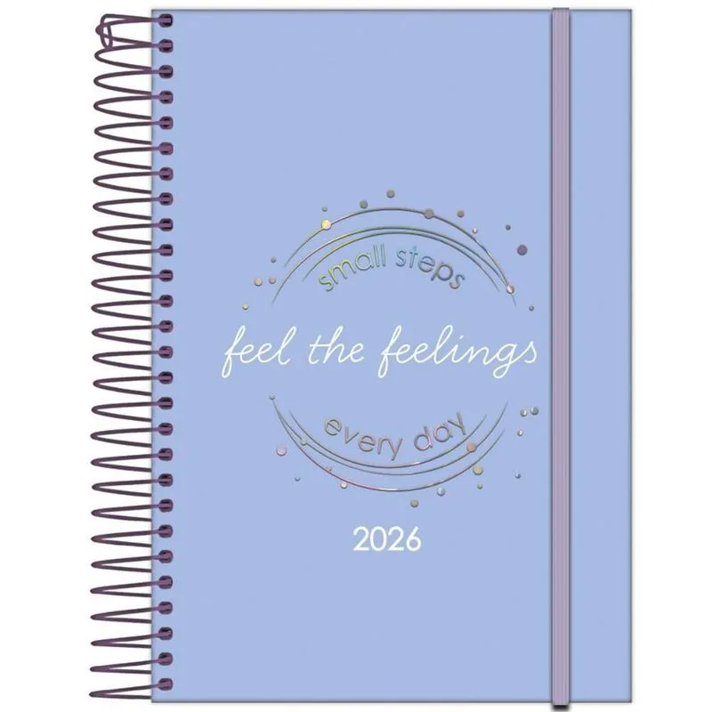 Agenda Diária 2026 Esp 130x188mm Fluor Mix Soft Azul Foroni