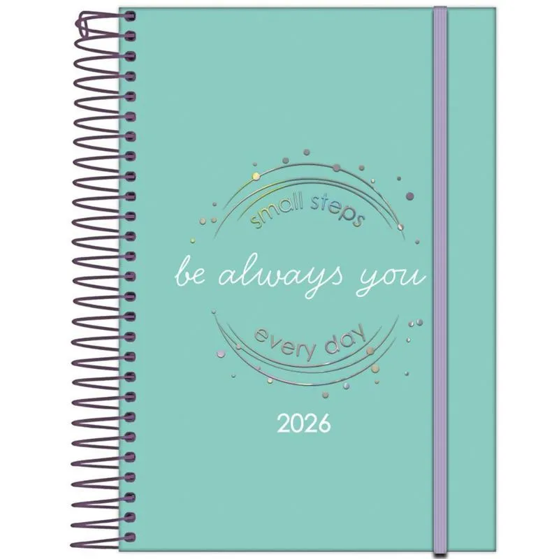 Agenda Diária 2026 Esp 130x188mm Fluor Mix Soft Verde Foroni