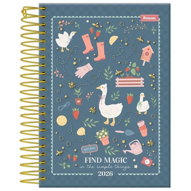 Agenda Diária 2026 Esp 117x164mm Milly Patos Foroni