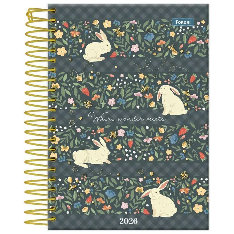 Agenda Diária 2026 Esp 117x164mm Milly Coelhos Foroni