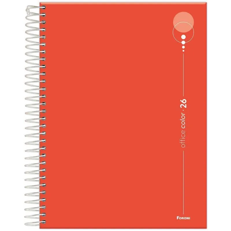 Agenda Diária 2026 Esp 177x240 Office Color Vermelho Foroni