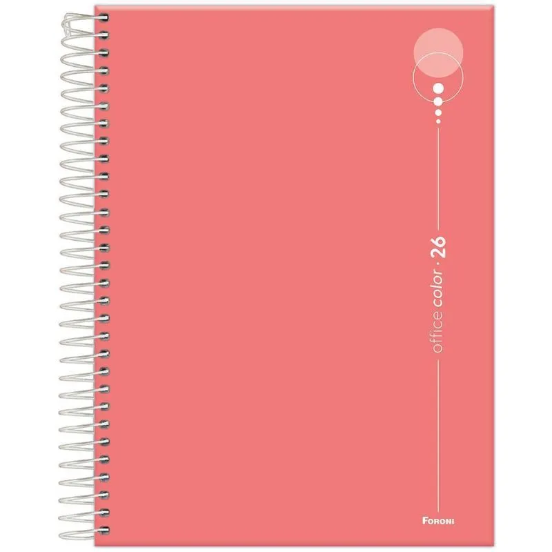 Agenda Diária 2026 Esp 177x240mm Office Color Rosa Foroni