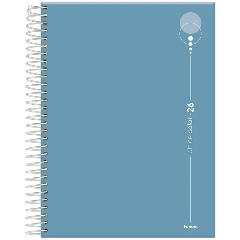 Agenda Diária 2026 Esp 177x240mm Office Color Azul Foroni