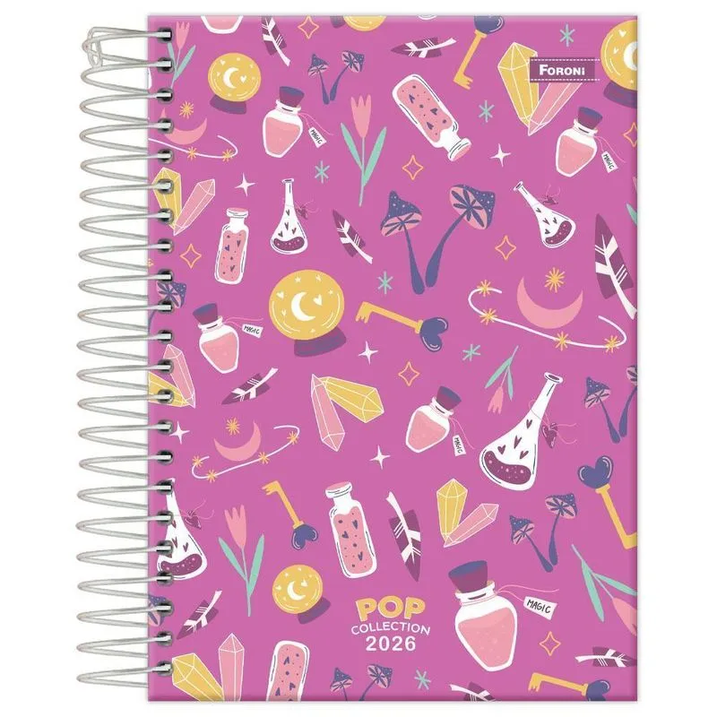 Agenda Diária 2026 Esp 117x164mm Pop Collection Roxo Foroni