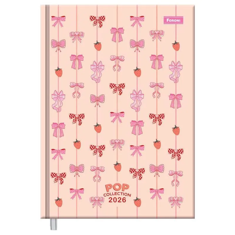 Agenda Diária 2026 Cost 123x166 Pop Collection Rosa Foroni