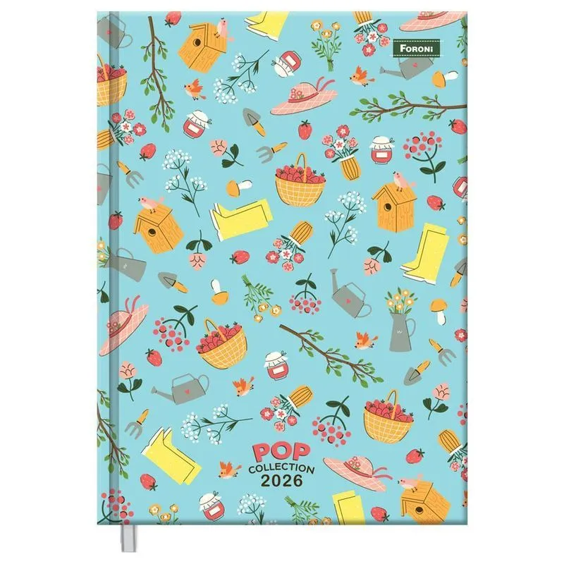 Agenda Diária 2026 Cost 123x166 Pop Collection Azul Foroni