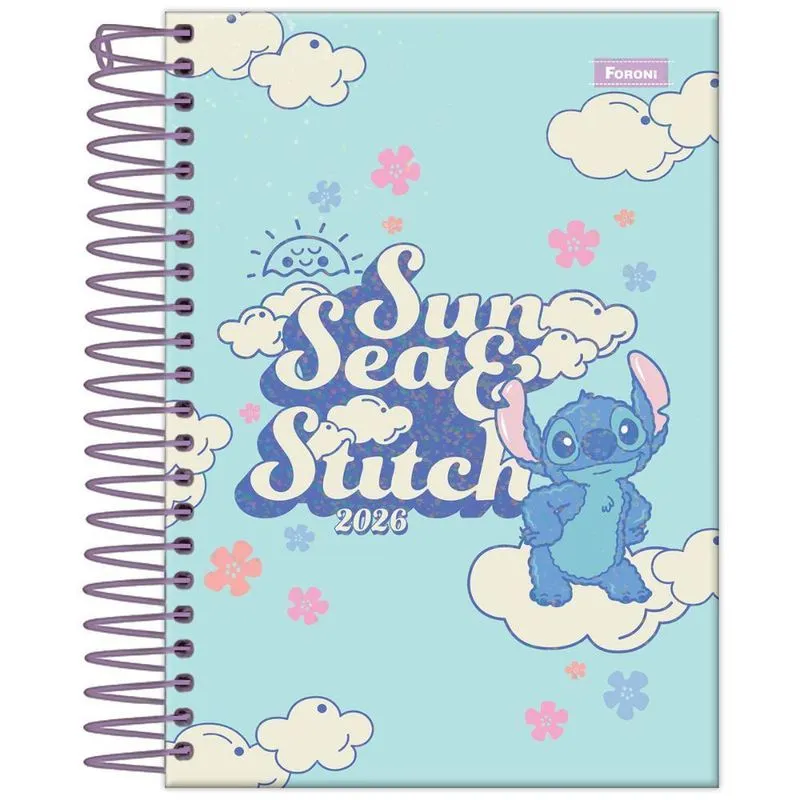 Agenda Diária 2026 Esp 117x164mm Stitch Sun And Sea Foroni
