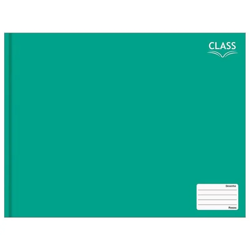 Caderno Cartografia Desenho 96fl Brochura Class Verde Foroni