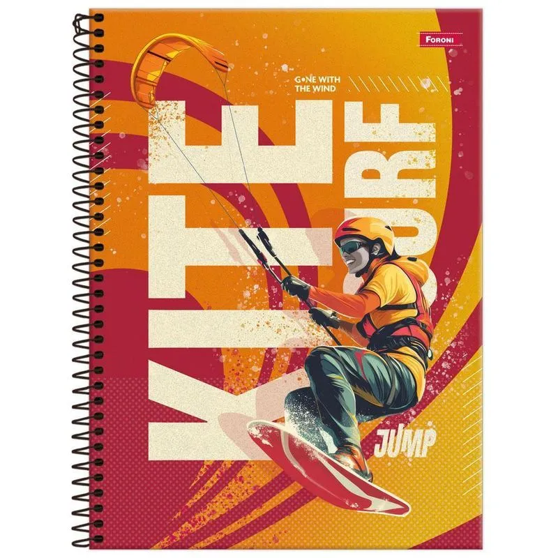 Caderno Univ 10 Matérias 200fls 200x275mm Jump Surf Foroni