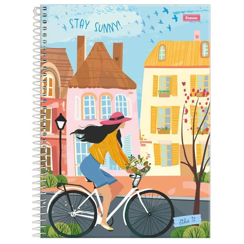 Caderno Univ 1 Matéria 80fls 200x275mm Like It Sunny Foroni