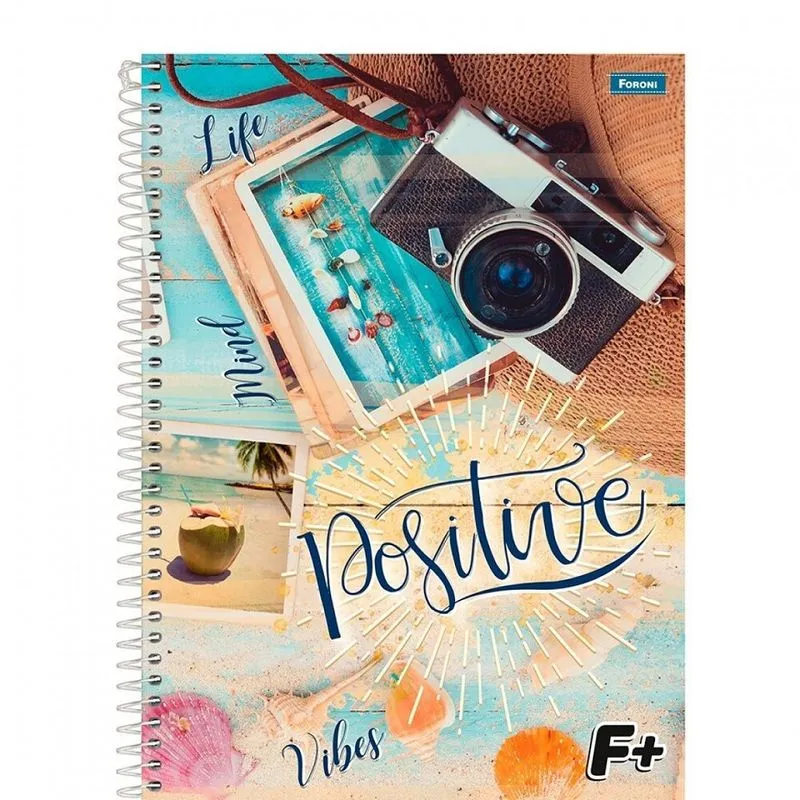 Caderno Foroni Capa Dura Espiral F+ 200 Folhas Caderno Foroni Capa Dura Espiral F+ Sortidos 200 Folhas