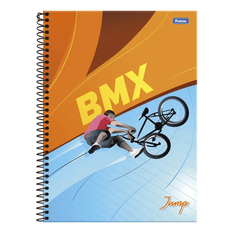 Caderno Foroni Jump Capa Dura 1/4 Espiral 1 Matéria 80 Folhas
