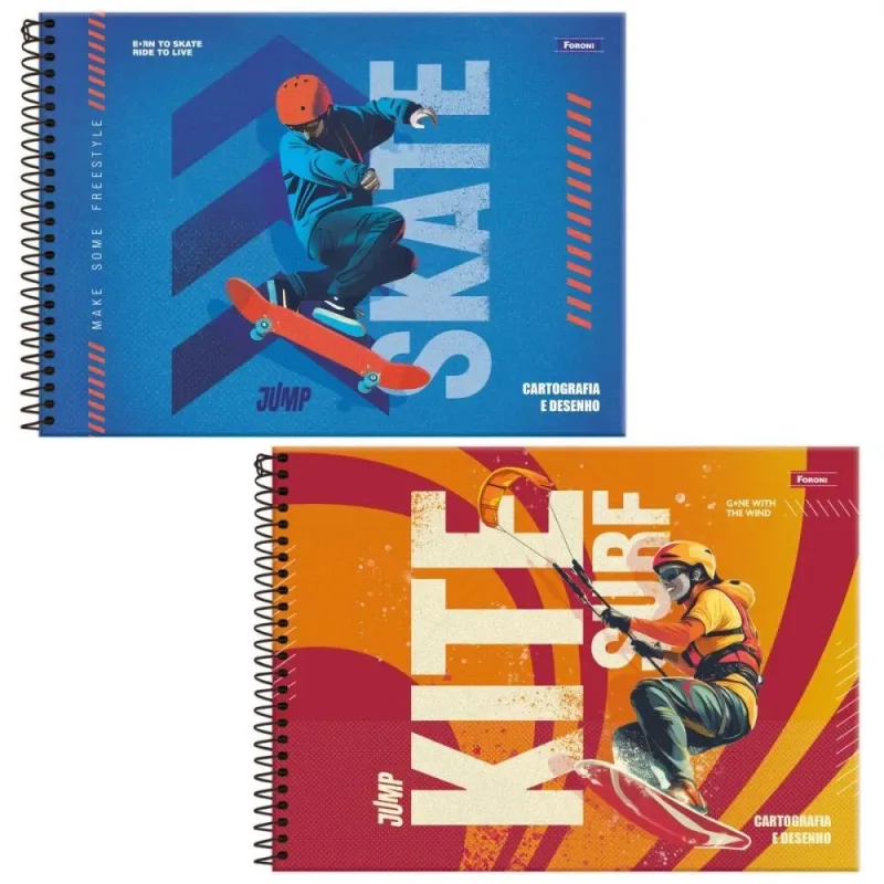 Caderno Desenho UNIV Capa Dura JUMP 96FLS.